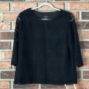 Talbots Petite Black Top